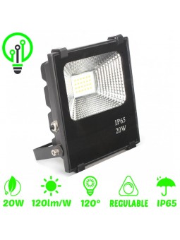 Proyector LED exterior 20W IP65 PROFESIONAL